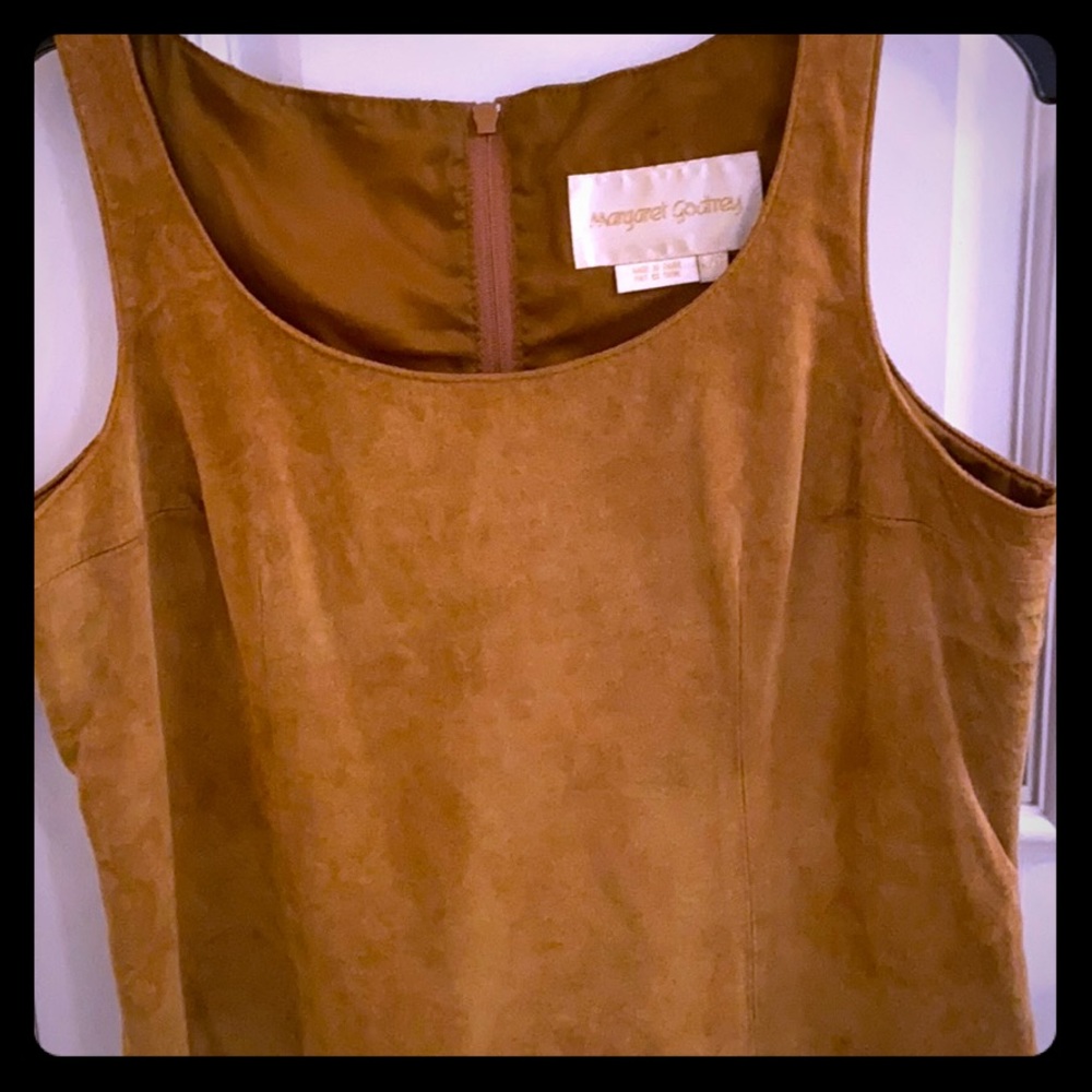 Brown suede tank top shirt